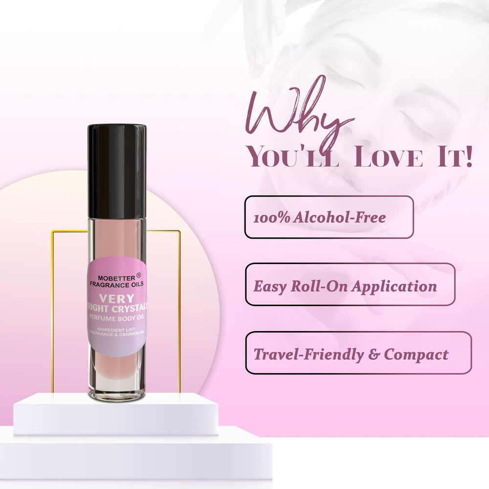 MOBETTER FRAGRANCE OILS bottle in hand to show pocket-friendly travel size