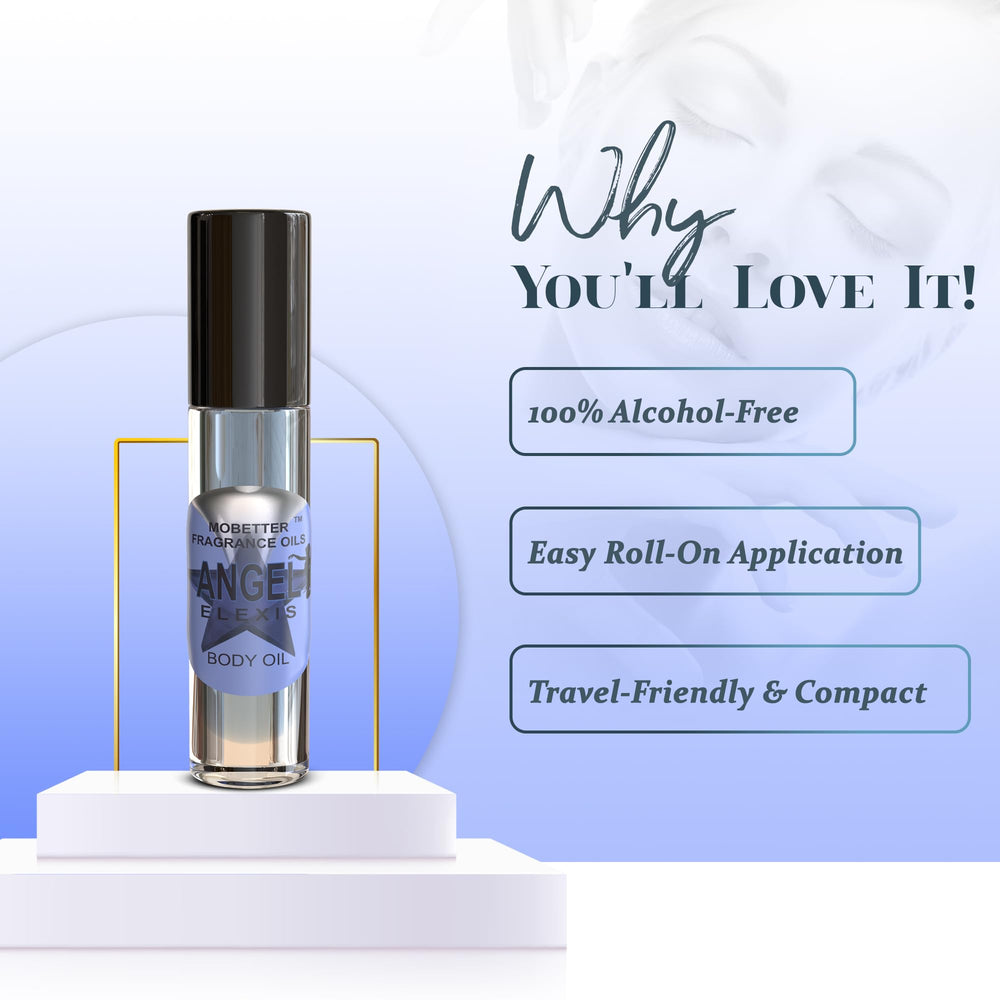 MOBETTER FRAGRANCE OILS texture close-up oil drop demonstrating smooth, long-lasting feel