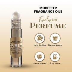 MOBETTER FRAGRANCE OILS close-up of glass bottle and printed label, durable and premium finish