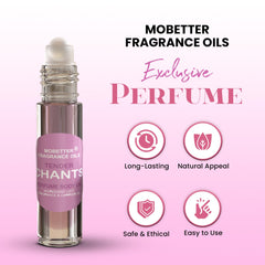 MOBETTER FRAGRANCE OILS oil texture on skin illustrating smooth, long-lasting wear