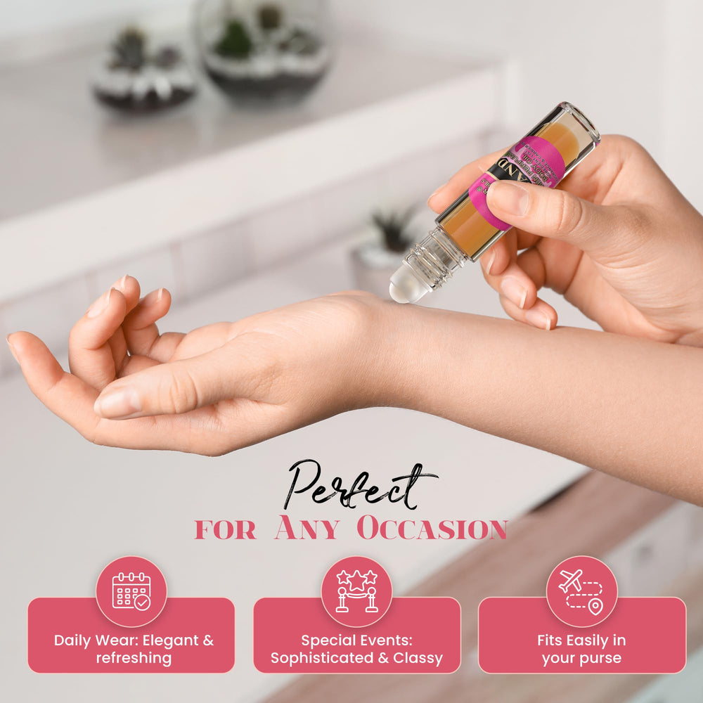 MOBETTER FRAGRANCE OILS small oil drop on skin showing smooth texture benefit