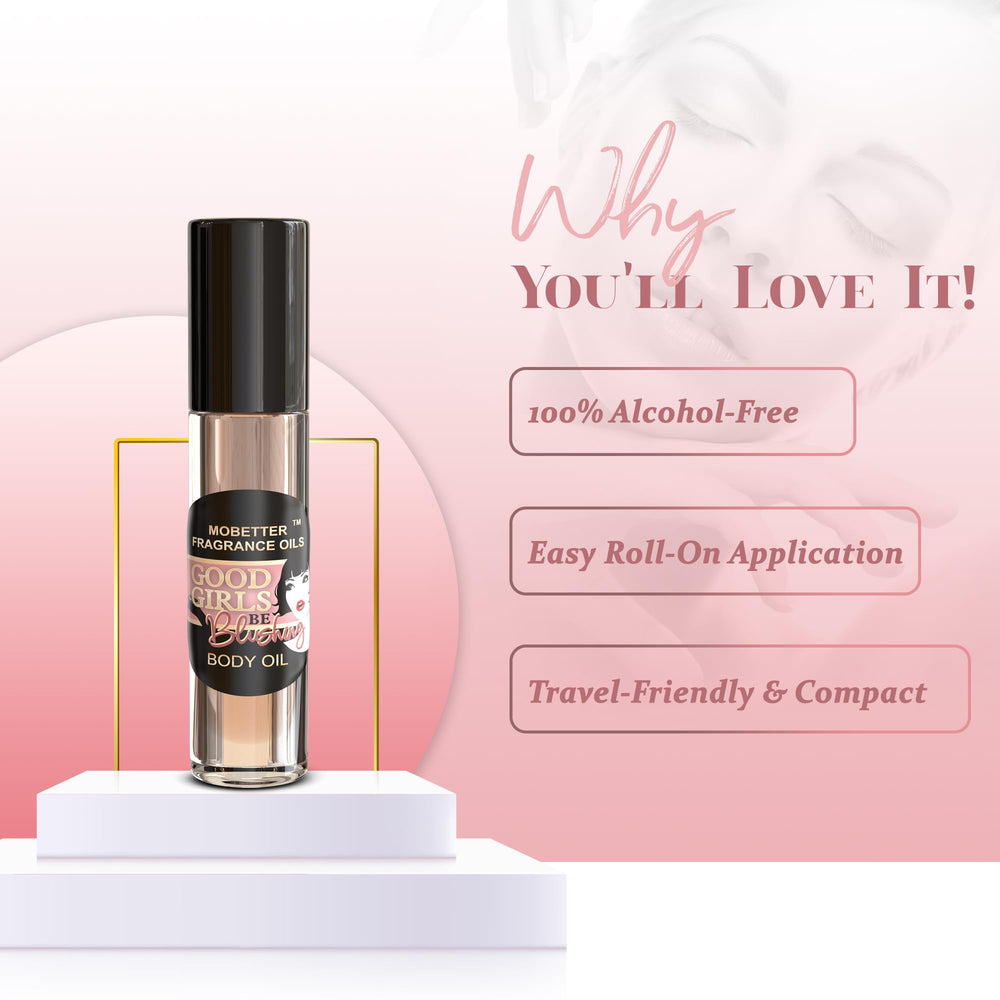 MOBETTER FRAGRANCE OILS oil droplet on skin illustrating rich texture