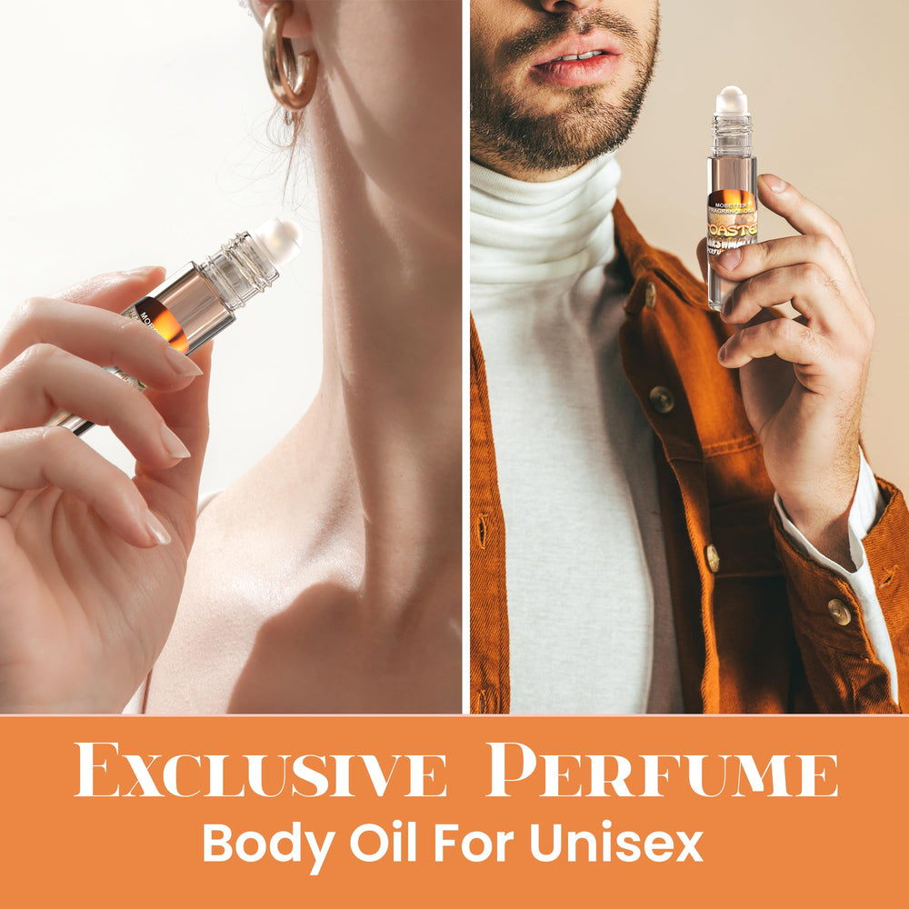 MOBETTER FRAGRANCE OILS next to common items illustrating compact size and portability