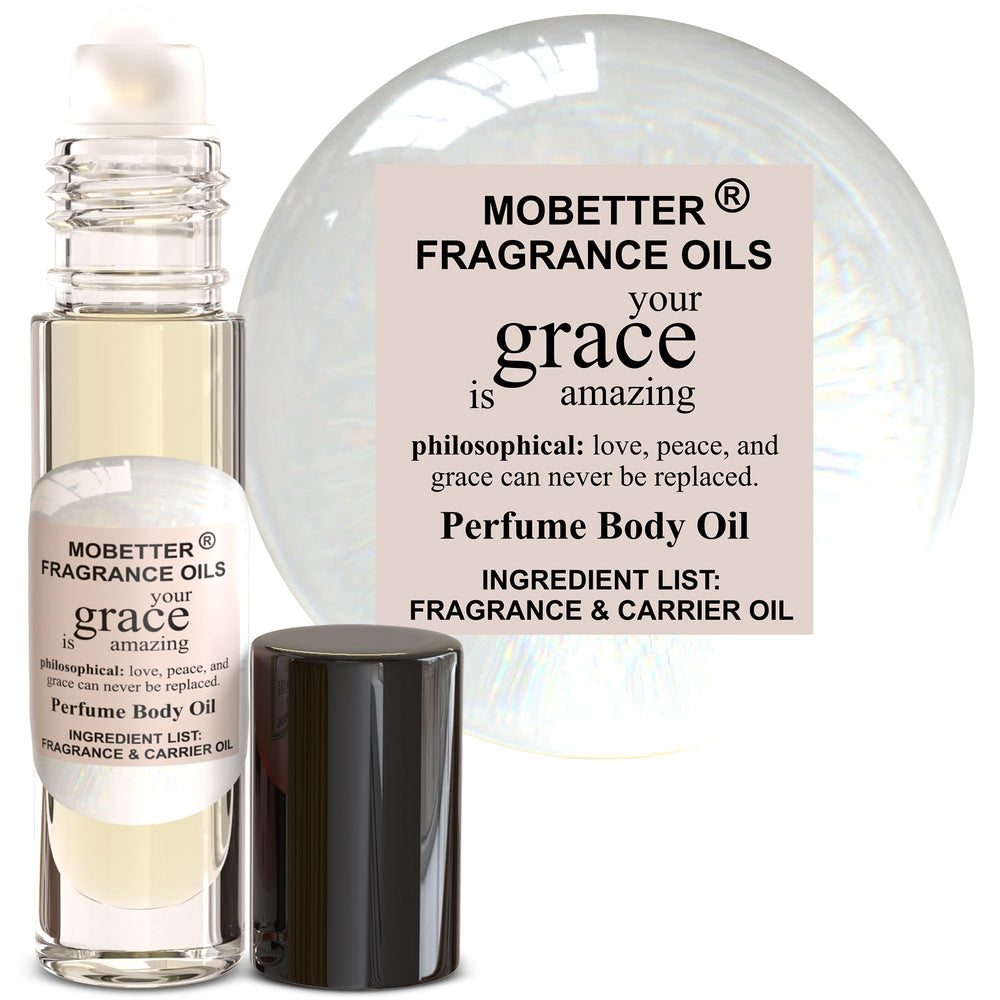 MOBETTER FRAGRANCE OILS front bottle view showing compact travel roll-on and clear label benefit portability