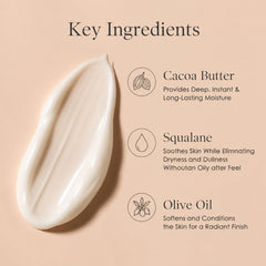MOCKGVY applied to neck demonstrating smoothing and softening benefits