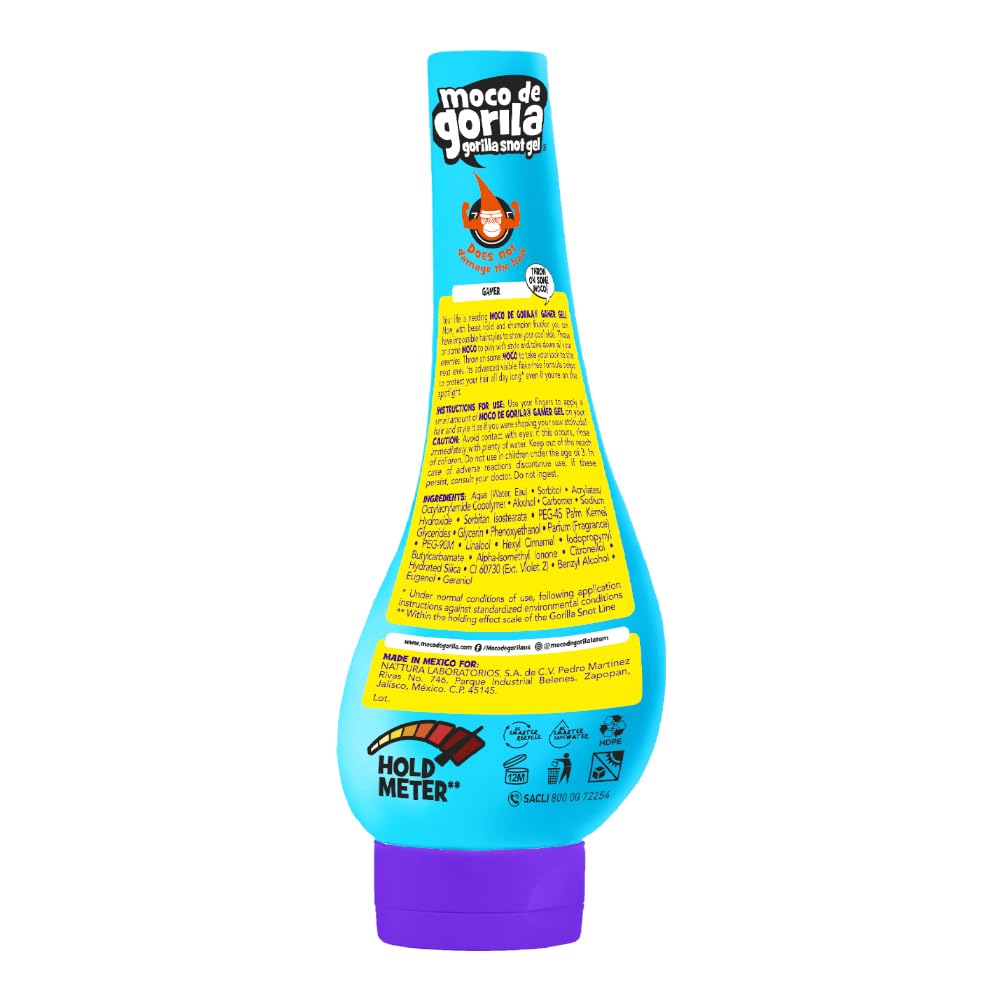Moco de Gorila bottle in hand showing squeezable size for travel and convenience