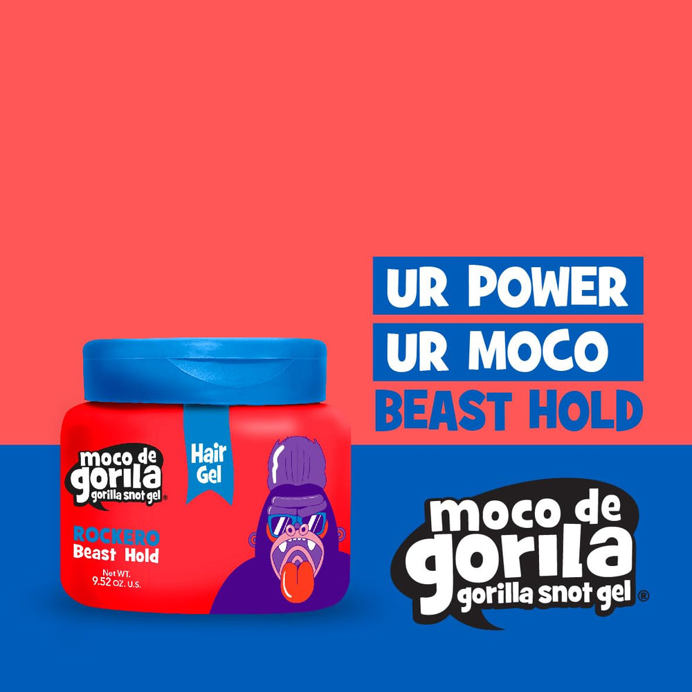 Moco de Gorila gel in use styling hair for strong hold and restyleable finish