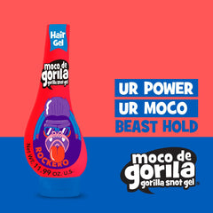 Moco de Gorila used in a rocker hairstyle on stage showing long-lasting, restylable hold