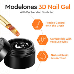 modelones clear gel texture close-up illustrating thick sculpting quality