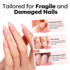 modelones applying builder rubber base brush stroke improving nail strength
