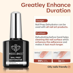 modelones application in use: hand applying base coat to nails for stronger bond and longer wear