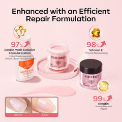 modelones hand applying powder showing simple at-home application benefit