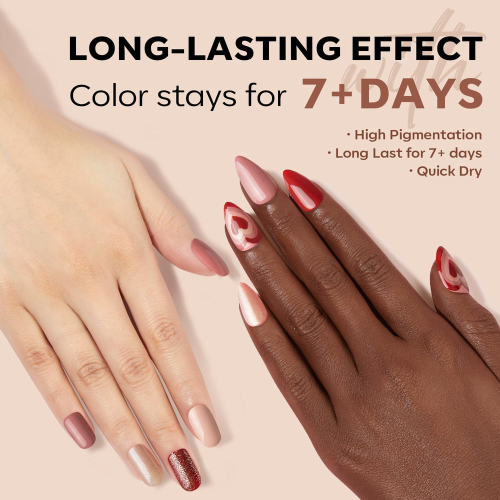 modelones brush applying polish on nails for easy at-home manicure benefit