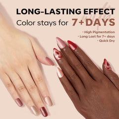 modelones brush applying polish on nails for easy at-home manicure benefit