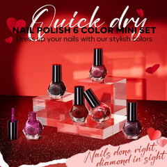 modelones manicure application on hands demonstrating quick-dry glossy finish