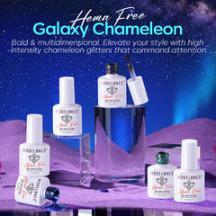 modelones applied on long almond nails illustrating salon-quality shine and durable finish