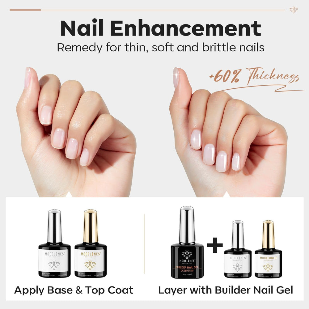 modelones base coat label detail highlighting acid-free formula for improved adhesion