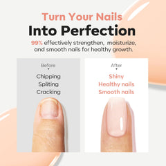 modelones before and after nails comparison showing improved appearance benefit