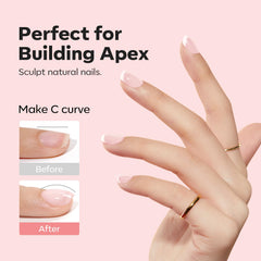 modelones before and after nails comparison demonstrating visible strengthening