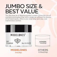 modelones before and after nail comparison highlighting strengthened results