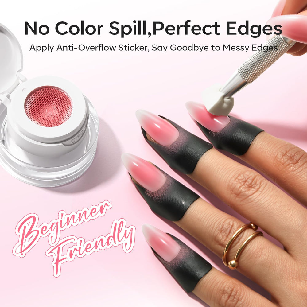 modelones blush bloom nail close-up highlighting subtle shading and defined detail