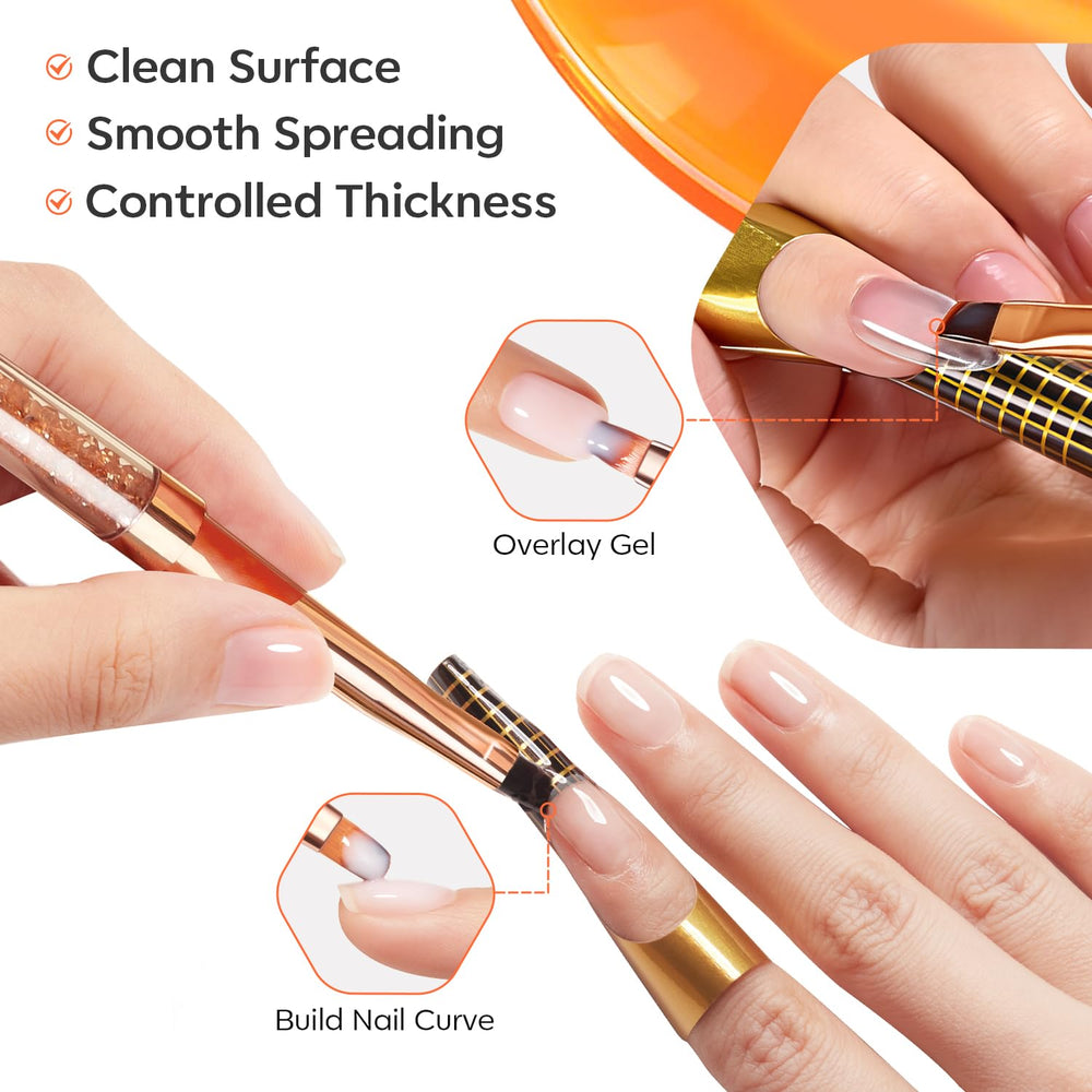 modelones close-up of nylon bristles for smooth gel application