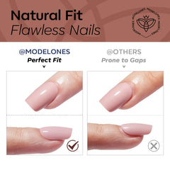 modelones adhesive tabs and glue shown for long-lasting or gentle wear benefit choice