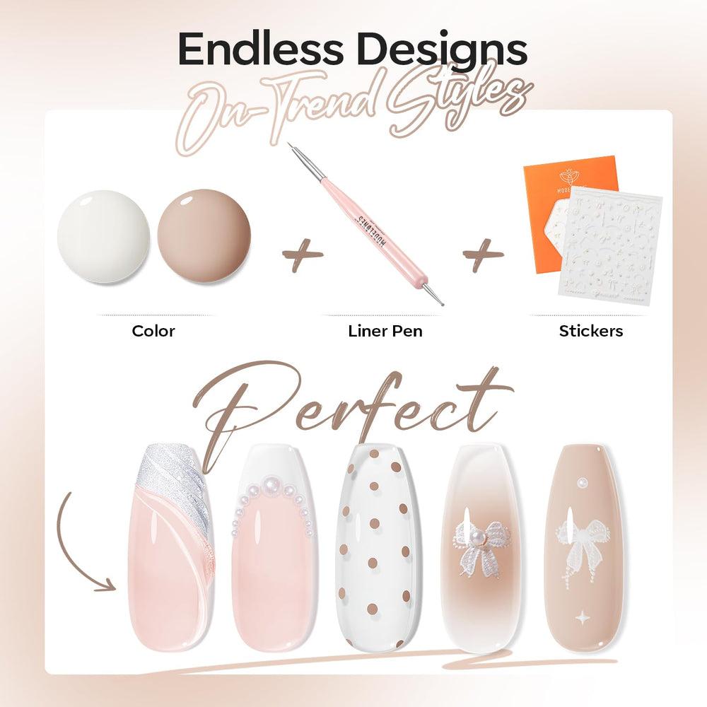 modelones liner brush and stickers close-up, enables precise nail art
