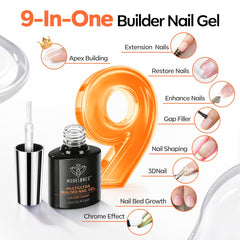 modelones close-up C-curve sculpt on nail showing strong shape and structural support