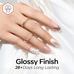 modelones cat-eye detail demonstrating magnetic stripe for eye-catching nails