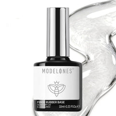 modelones clear glass bottle front shows branding and size benefit