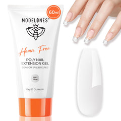 modelones clear poly gel front bottle shows packaging and easy storage benefit