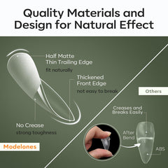 modelones clear tip side view showing thin durable profile for comfort