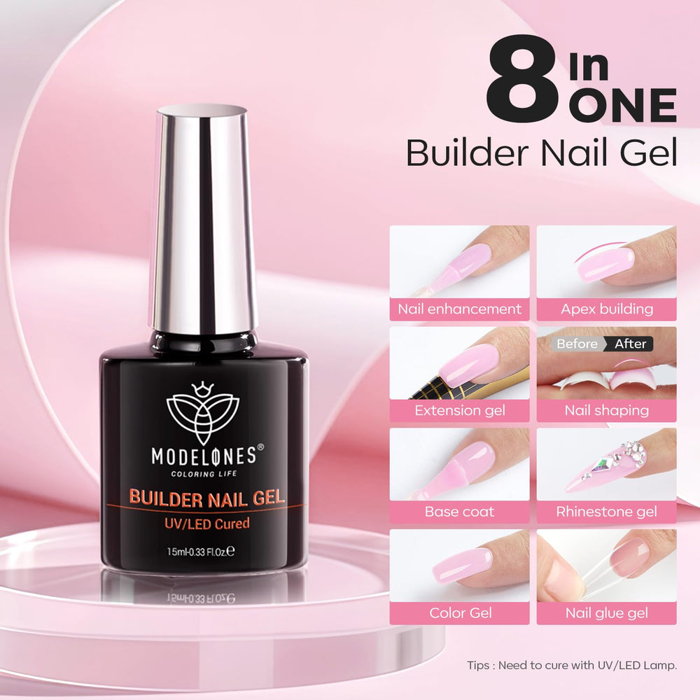 modelones gel texture close-up highlighting self-leveling and shine