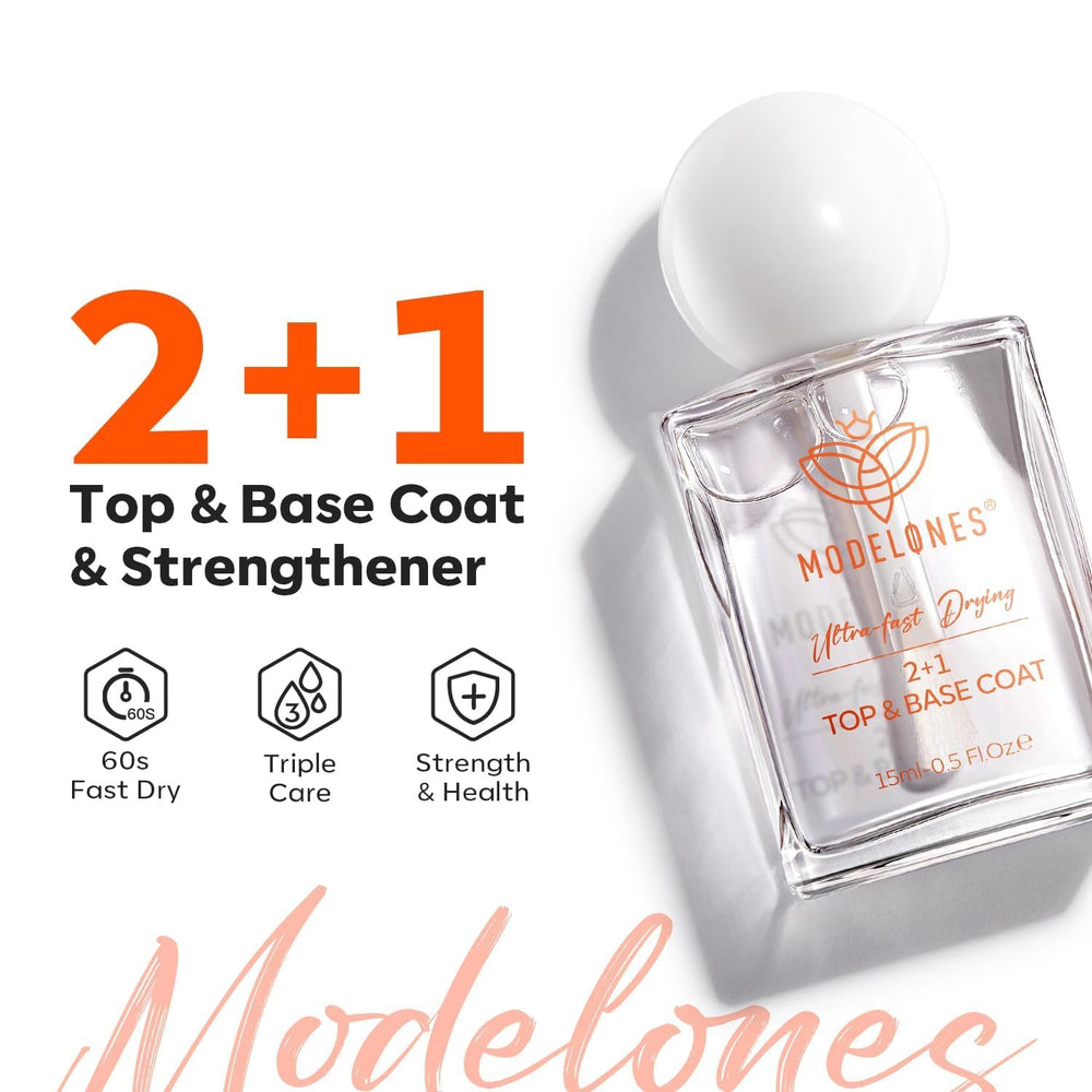 modelones closeup of clear polish texture highlighting high-gloss long-lasting shine