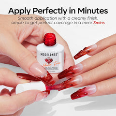 modelones color change swatch showing temperature-reactive red to darker shade