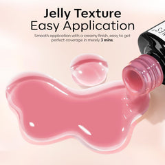 modelones color swatch array of translucent nude white and pink jelly shades for inspiration