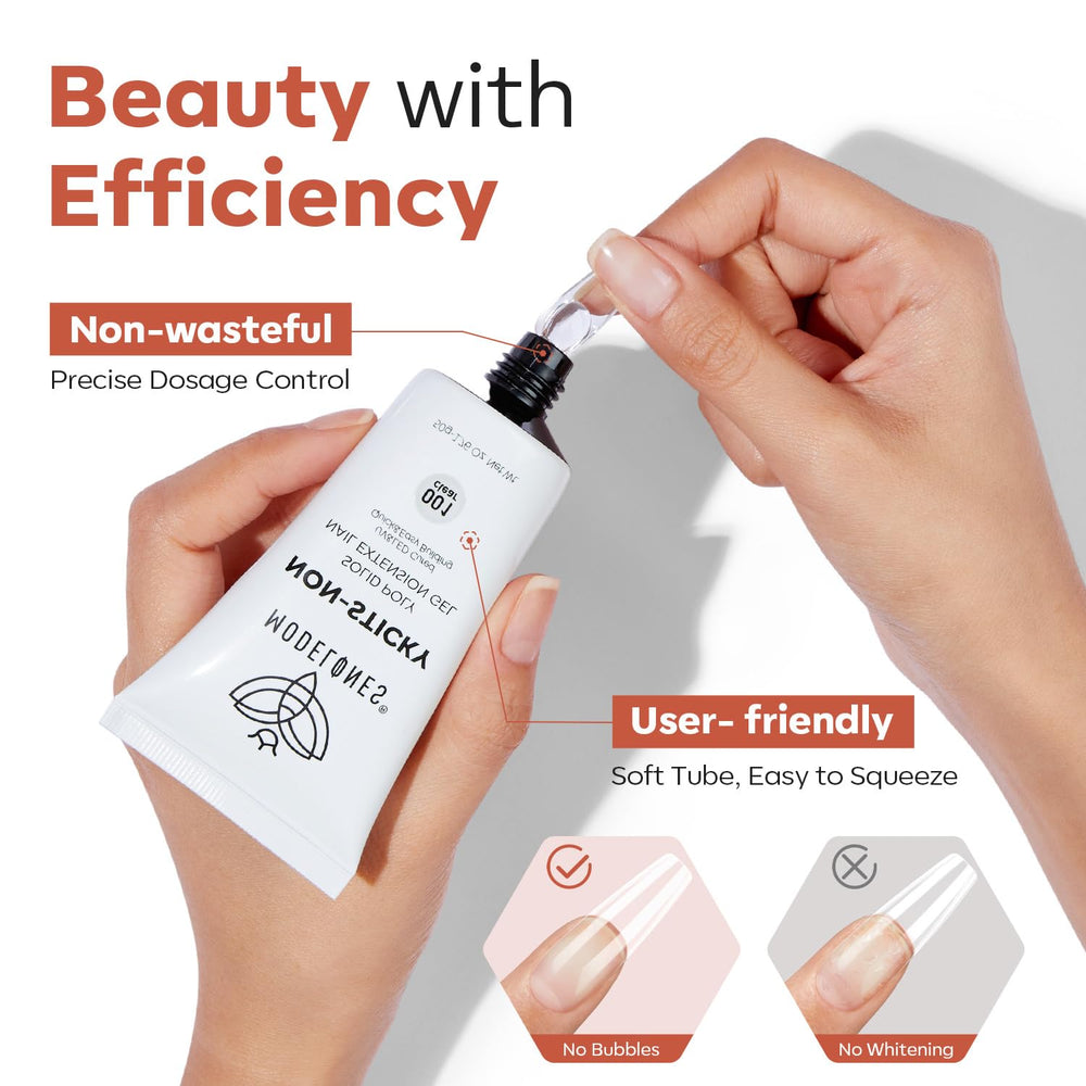 modelones cured extensions with glossy finish and long-wear benefit