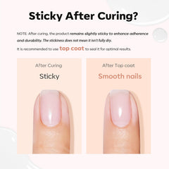 modelones cured nail apex closeup shows strong structure and natural shine