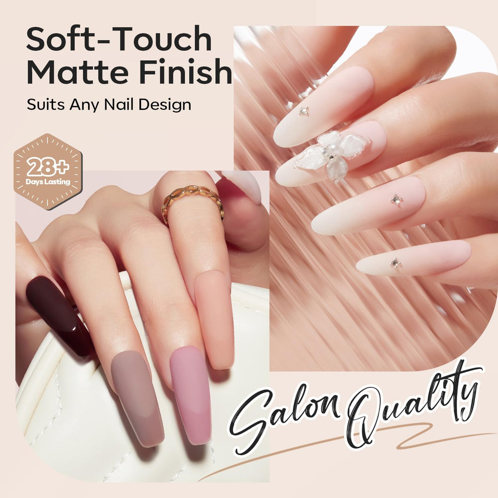 modelones cured nail displaying velvet manicure ideal for everyday wear