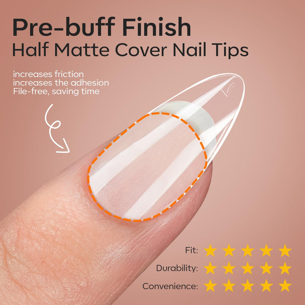 modelones cured short almond mani showing salon-like finish and durability