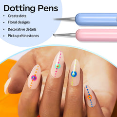 Modelones dotting pens in use creating consistent dot patterns and quick designs