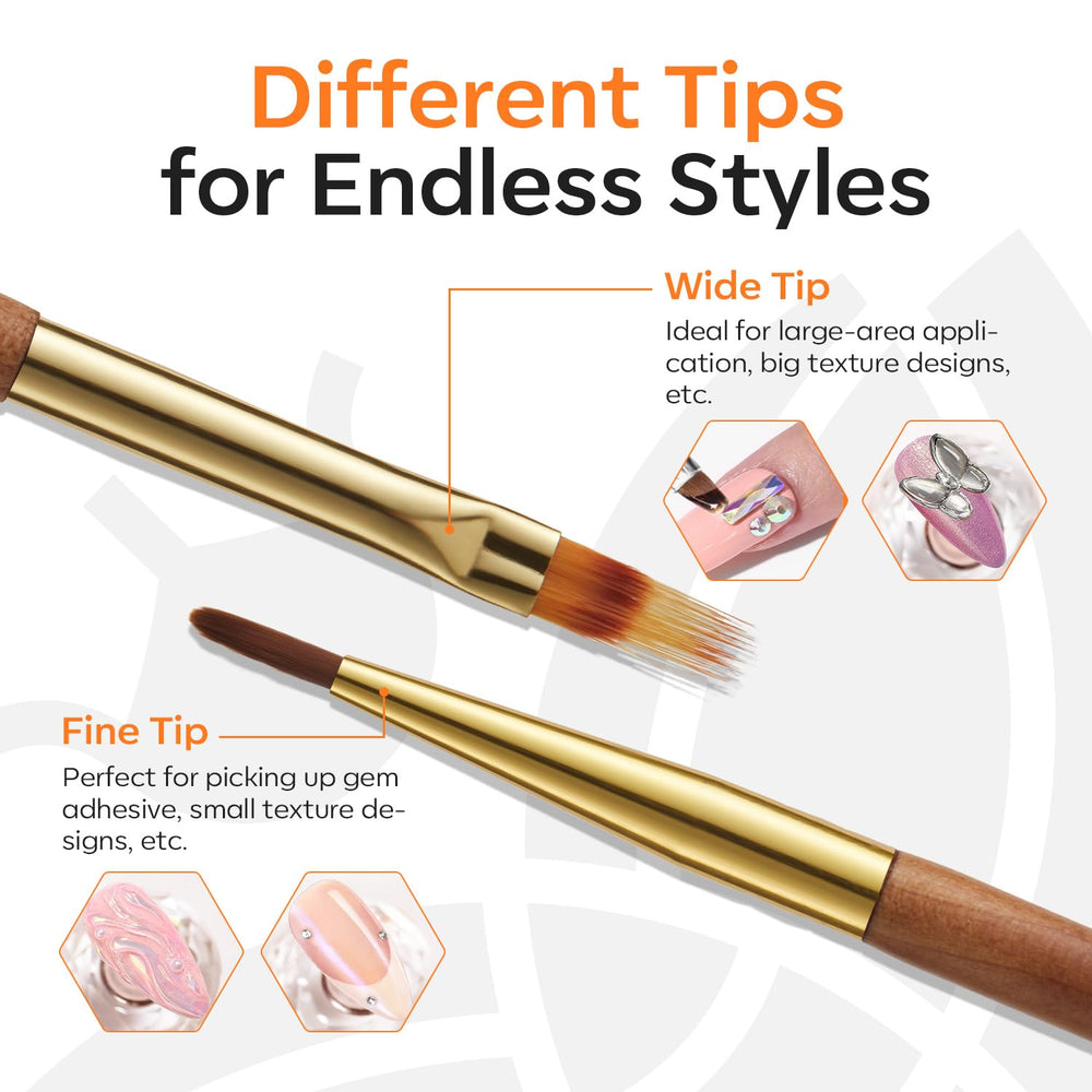 modelones dual-ended brush detail for broad shaping and fine lines