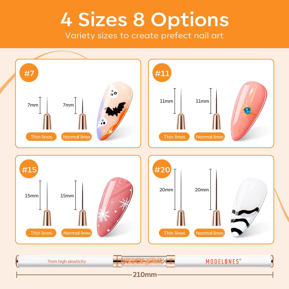 modelones dual-ended tips showing both fine and broader bristles for versatility