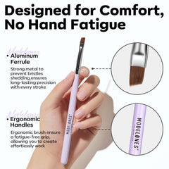 Modelones extension brush applying gel for clean sculpting and controlled build