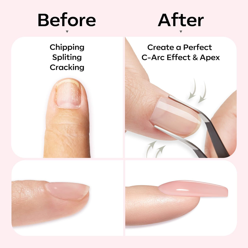 modelones finished nude manicure lifestyle shot, salon-looking nails at home benefit