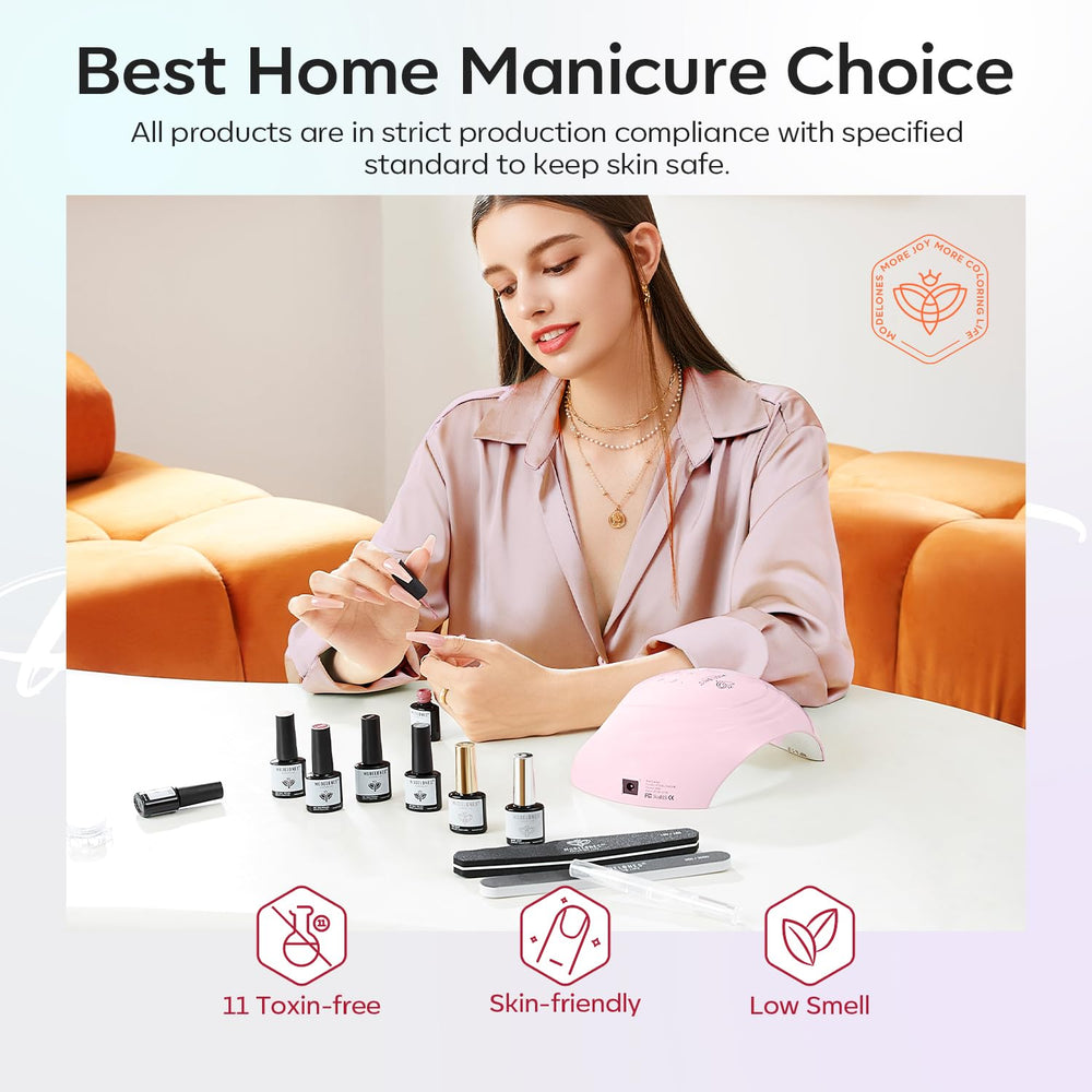 modelones finished nails lifestyle photo showing glossy 9D cat eye manicure as inspiration