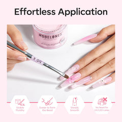 modelones French manicure finished nails showing natural seamless look