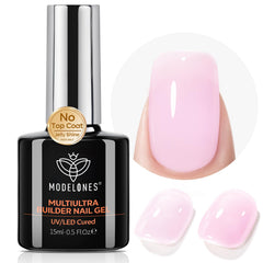 modelones bottle front view showing baby pink jelly gel and glossy benefit