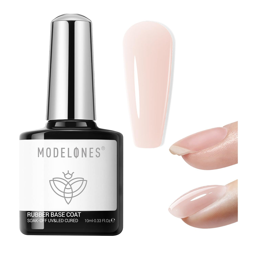 modelones bottle front view showing milky pink shade and durable base